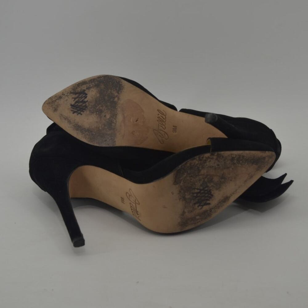 Aminah Abdul Jillil Black D'Orsay Oversize Bow Pump Ankle 9M - Picture 10 of 12